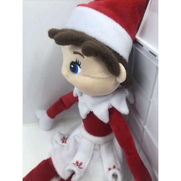 Elf on the Shelf Plush 14" Girl Doll 2010 Ruffled Skirt Snowflakes Christmas Toy - Picture 11 of 16
